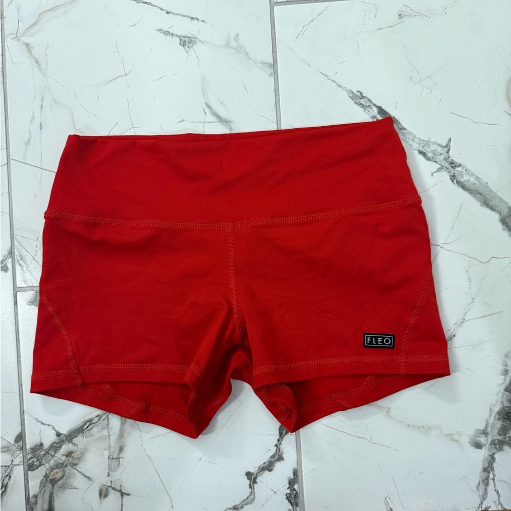 Fleo Women's Vibrant Red Athletic Shorts